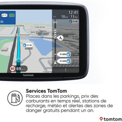 TomTom GPS GO Superior (Ecran 6 Pouces, Info Trafic, Alertes de Zones de Danger, Cartes Monde, Mise à Jour Rapide Via WiFi, Prix