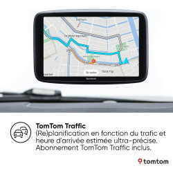 TomTom GPS GO Superior (Ecran 7 Pouces, Info Trafic, Alertes de Zones de Danger, Cartes Monde, Mise à Jour Rapide Via WiFi, Prix