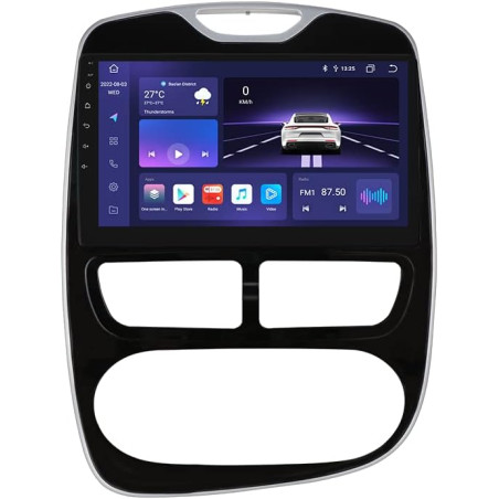 Android 14 car radio pour renault clio 2012-2019, 8 cœurs 4g 32g gps navi pour renault clio radio de voiture sans fil android ca