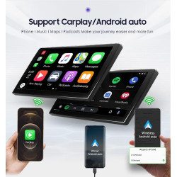 Android 14 car radio pour renault clio 2012-2019, 8 cœurs 4g 32g gps navi pour renault clio radio de voiture sans fil android ca