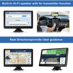 7 Pouce GPS Voiture,GPS Poids Lourds,Auto Navigation avec HD Écran Tactile,Multi-Languages Guidage Vocale 2026 Cartographie UK E