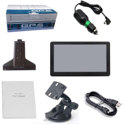 7 Pouce GPS Voiture,GPS Poids Lourds,Auto Navigation avec HD Écran Tactile,Multi-Languages Guidage Vocale 2026 Cartographie UK E