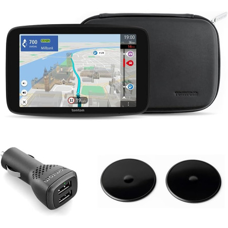 TomTom GPS GO Camper Max 2ème gnt. Premium Pack pour Camping-Car et caravanes, écran 7" avec PI dédiés, MàJ via Wi-Fi,TomTom Tra