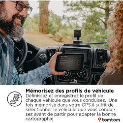 TomTom GPS GO Camper Max 2ème gnt. Premium Pack pour Camping-Car et caravanes, écran 7" avec PI dédiés, MàJ via Wi-Fi,TomTom Tra