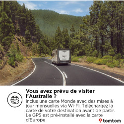 TomTom GPS GO Camper Max 2ème gnt. Premium Pack pour Camping-Car et caravanes, écran 7" avec PI dédiés, MàJ via Wi-Fi,TomTom Tra