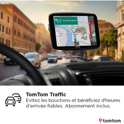 Tomtom GPS GO Camper Tour 2ème génération pour Camping-Car et Caravane, écran 6" avec PI pour Camping-Car et Caravane, MàJ Via W