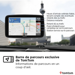 Tomtom GPS GO Camper Tour 2ème génération pour Camping-Car et Caravane, écran 6" avec PI pour Camping-Car et Caravane, MàJ Via W