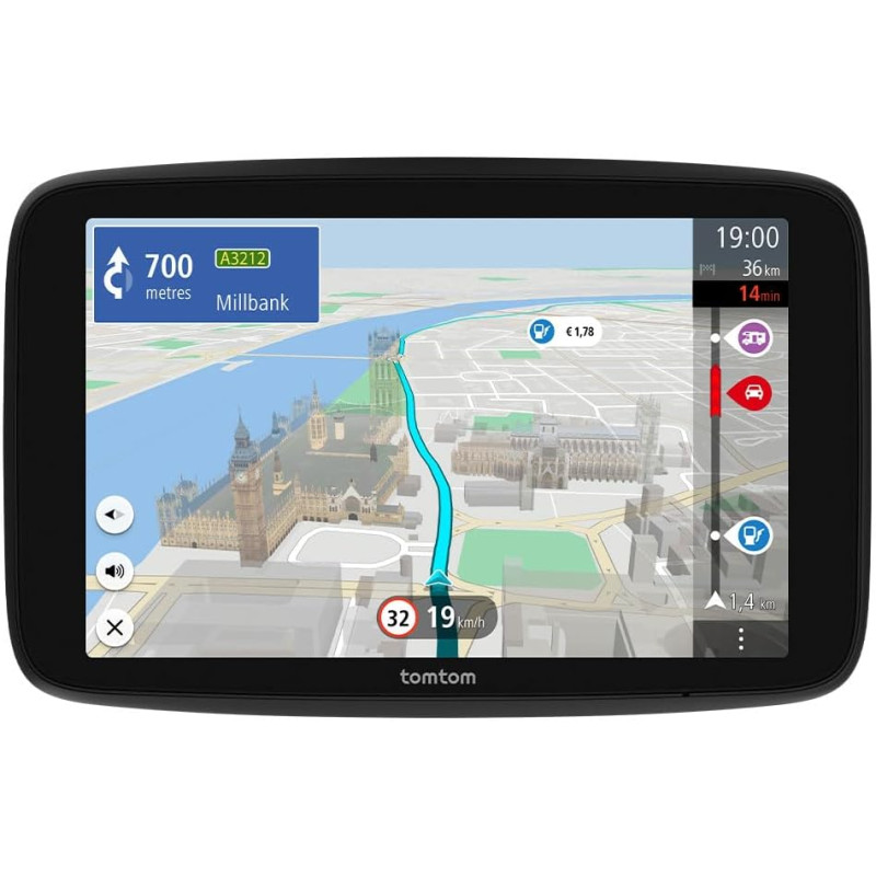 TomTom GPS GO Camper Max 2ème gnt. pour Camping-Car et caravanes, écran 7" avec Poi dédiés, MàJ Via Wi-FI,TomTom Traffic, Alerte