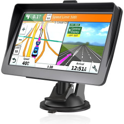 GPS Navigation Voiture 7 Pouces 2025 – Cartes Europe, Mises à Jour Gratuites, Alerte Vitesse & Poi, Guidage Vocal pour Camping-C
