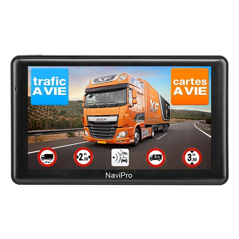 GPS Poids Lourd 7 Pouces NaviPro N7 GPS pour Camion Bus Voiture Europe A Vie