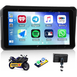 Gps carplay écran pour moto avec tpms système, carplay sans fil android auto, appareil de navigation pour moto étanche ip68 6 po
