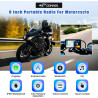 Gps carplay écran pour moto avec tpms système, carplay sans fil android auto, appareil de navigation pour moto étanche ip68 6 po