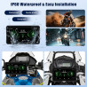 Gps carplay écran pour moto avec tpms système, carplay sans fil android auto, appareil de navigation pour moto étanche ip68 6 po