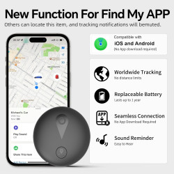 Traceur GPS Voiture, Mini Tracker GPS Voiture Magnétique, Compatible avec iOS et Android, Suivi en Temps Réel Traceur sans Abonn