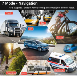 GPS Voiture, Carte de l'europe 2026, 7 Pouces/18CM, Navigation Hors Ligne, Mises à Jour Gratuites, Voix Réelles, Alerte Vitesse 