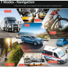 Navigateur GPS, écran tactile 7 pouces Navigation GPS pour voiture, camion, camping-car, avec informations trafic, carte de l'Eu
