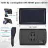 Navigateur GPS, écran tactile 7 pouces Navigation GPS pour voiture, camion, camping-car, avec informations trafic, carte de l'Eu