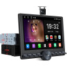 Atotozone 10,1" flexview autoradio android adaptatif pour 1 din et 2 din, écran flottant chatgpt ai radio, wi‑fi/usb/bleutooth, 