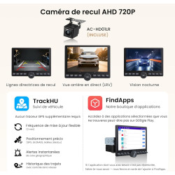 Atotozone 10,1" flexview autoradio android adaptatif pour 1 din et 2 din, écran flottant chatgpt ai radio, wi‑fi/usb/bleutooth, 