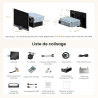 Atotozone 10,1" flexview autoradio android adaptatif pour 1 din et 2 din, écran flottant chatgpt ai radio, wi‑fi/usb/bleutooth, 