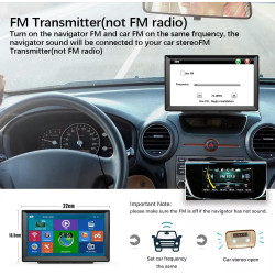 NEWFUN GPS Voiture,9 Pouce GPS Poids Lourds,Auto Navigation avec HD Écran Tactile,Multi-Languages Guidage Vocale 2025 Cartograph
