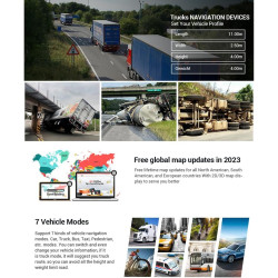 NEWFUN GPS Voiture,9 Pouce GPS Poids Lourds,Auto Navigation avec HD Écran Tactile,Multi-Languages Guidage Vocale 2025 Cartograph