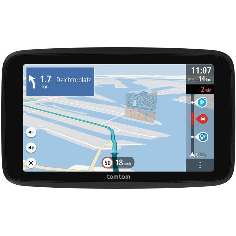 TomTom GPS Voiture GO Advanced (6 Pouces infos trafic, essai des alertes de Zones de Danger, Carte Monde, mises à Jour Via Wi-FI
