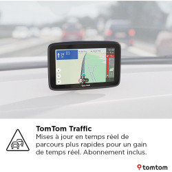 TomTom GPS Voiture GO Advanced (6 Pouces infos trafic, essai des alertes de Zones de Danger, Carte Monde, mises à Jour Via Wi-FI