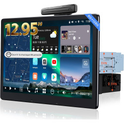 [12.95" qled] android autoradio 1 din & 2 din, écran flottant voiture, agent ia& vision ia, liveview à distance, réveil à distan