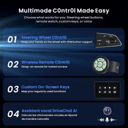[12.95" qled] android autoradio 1 din & 2 din, écran flottant voiture, agent ia& vision ia, liveview à distance, réveil à distan