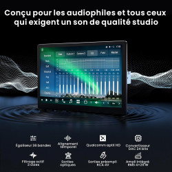 [12.95" qled] android autoradio 1 din & 2 din, écran flottant voiture, agent ia& vision ia, liveview à distance, réveil à distan