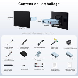 [12.95" qled] android autoradio 1 din & 2 din, écran flottant voiture, agent ia& vision ia, liveview à distance, réveil à distan