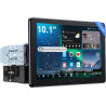 Atotozone x10 autoradio android 10" qled, écran flottant 1 din & 2 din, agent ia & vision ia, liveview à distance, alerte oren h