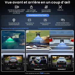 Atotozone x10 autoradio android 10" qled, écran flottant 1 din & 2 din, agent ia & vision ia, liveview à distance, alerte oren h