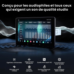 Atotozone x10 autoradio android 10" qled, écran flottant 1 din & 2 din, agent ia & vision ia, liveview à distance, alerte oren h