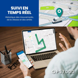 GPS7000-4G Localisateur GPS caché pour véhicules | 90 Jours Inclus | Installation Facile | Après 90 Jours, Vous Pouvez Vous abon