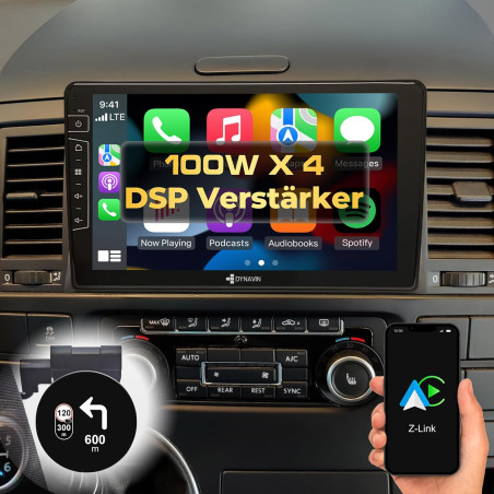 DYNAVIN Android Navigation Autoradio GPS pour VW T5 Multivan California: 9 Pouces Radio avec Wireless CarPlay et Android Auto | 