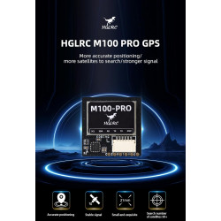 Hglrc M100 Pro GPS qmc5883l Compas 5 - Mode positionnement Mise à Niveau 10e génération Puce Compatible FPV Drone à voilure Fixe