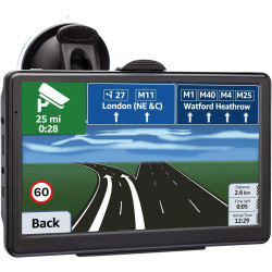 5 Pouce GPS Voiture,Navigation Voiture,Cartes Europe, Mises à Jour Gratuites, Alerte Vitesse & Poi, Guidage Vocal pour Camping-C