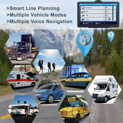 5 Pouce GPS Voiture,Navigation Voiture,Cartes Europe, Mises à Jour Gratuites, Alerte Vitesse & Poi, Guidage Vocal pour Camping-C