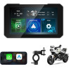 LEXXSON Écran CarPlay de moto de 5", CarPlay et Android Auto, étanche IP67, écran tactile HD, démarrage rapide, séparation audio