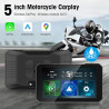 LEXXSON Écran CarPlay de moto de 5", CarPlay et Android Auto, étanche IP67, écran tactile HD, démarrage rapide, séparation audio