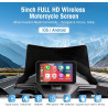 LEXXSON Écran CarPlay de moto de 5", CarPlay et Android Auto, étanche IP67, écran tactile HD, démarrage rapide, séparation audio