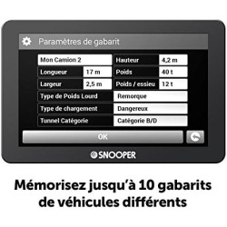 Snooper PL 5400 GPS Eléments Dédiés à la Navigation Embarquée Europe Fixe, 16:9