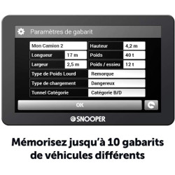 Snooper PL 5400 GPS Eléments Dédiés à la Navigation Embarquée Europe Fixe, 16:9