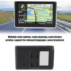 Navigateur GPS, Écran Tactile 5 Pouces Universel avec Cartes Europe à Vie en Direct et Stationnement Intégré GPS Voiture Camion 