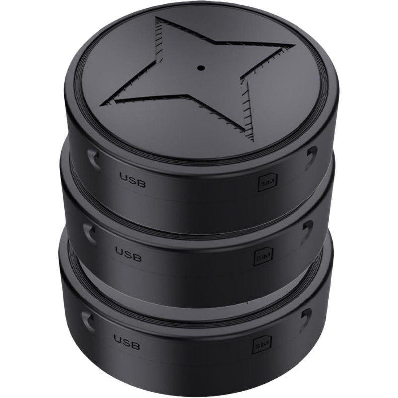Marnoval Traceur GPS Voiture sans Abonnement - Magnétique & Discret avec Alertes(3 GPS) (3PC)