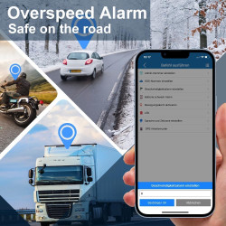 Traceur GPS Voiture 4G Aimanté Tracker GPS Étanche IP65 7800mAh 2 Mois Autonomie en Veille Positionnement APP/SMS Suivi en Temps