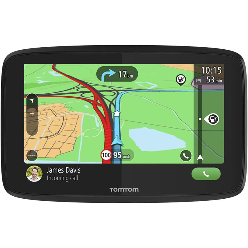 Tomtom GPS Voiture GO Essential, 6 Pouces, Info Trafic, Essai des Alertes de Zones de Danger, Cartes UE, Mise à Jour Via WiFi, A