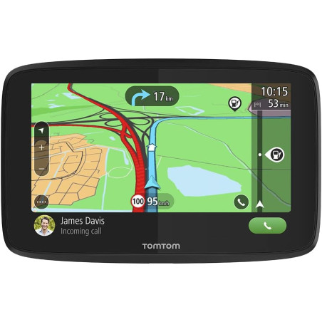 Tomtom GPS Voiture GO Essential, 6 Pouces, Info Trafic, Essai des Alertes de Zones de Danger, Cartes UE, Mise à Jour Via WiFi, A